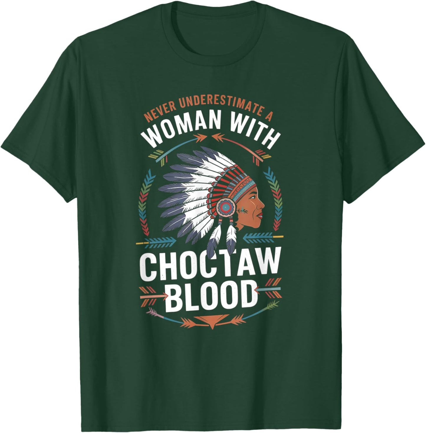 Choctaw Pride Native American Vintage Heritage Tribal Art T-Shirt - T-Shirt | Forest