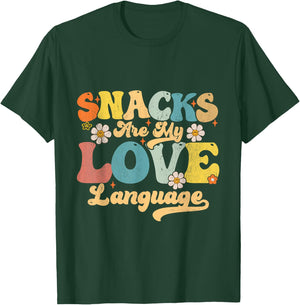 Valentines Day Kids Snacks Are My Love Language Baby Toddler T-Shirt - T-Shirt | Forest