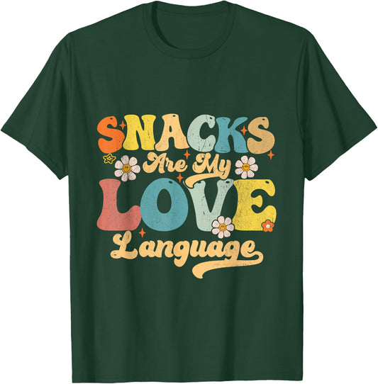 Valentines Day Kids Snacks Are My Love Language Baby Toddler T-Shirt - T-Shirt | Forest