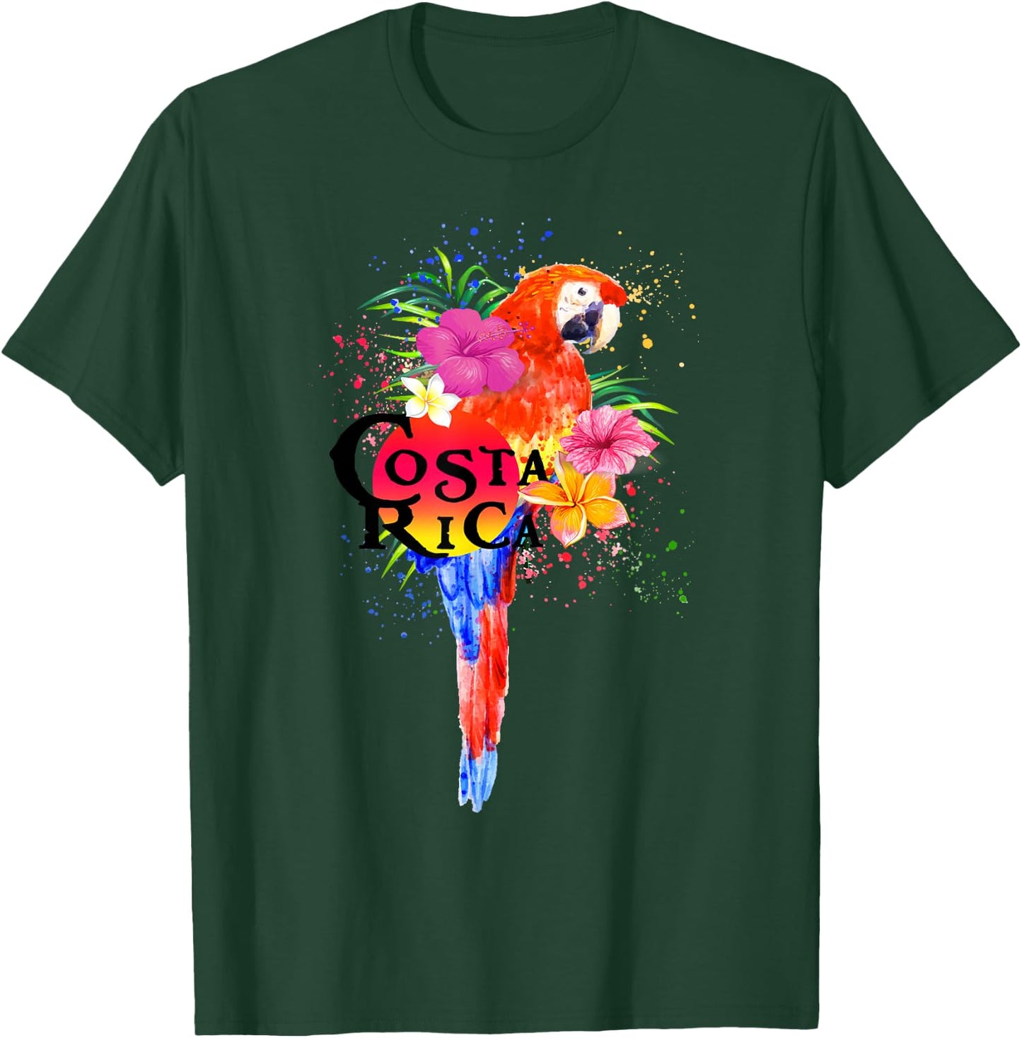 Costa Rica Tropical Parrot Colorful T-Shirt - T-Shirt | Forest