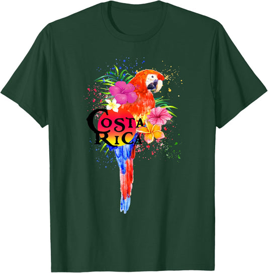 Costa Rica Tropical Parrot Colorful T-Shirt - T-Shirt | Forest