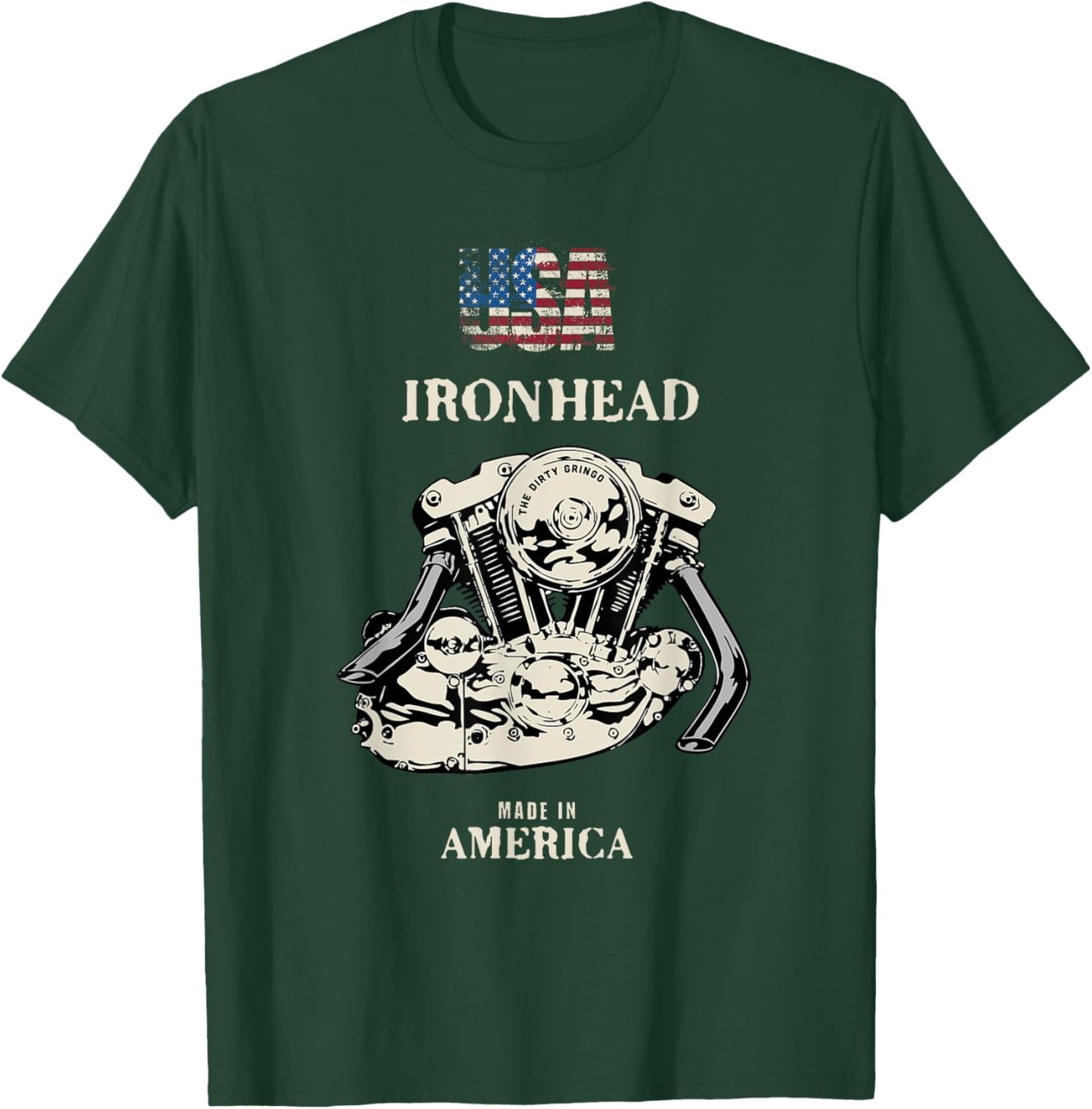 USA HD Ironhead Vtwin American Sportster Motorcycle Chopper T-Shirt - T-Shirt | Forest