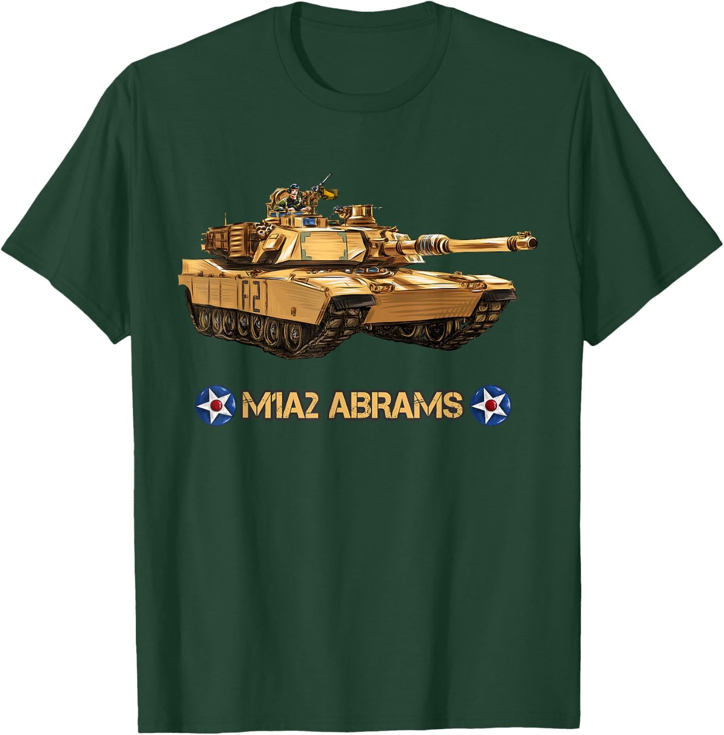 M1A2 Abrams Main Battle Tank Army Tanker Veteran gift T-Shirt - T-Shirt | Forest