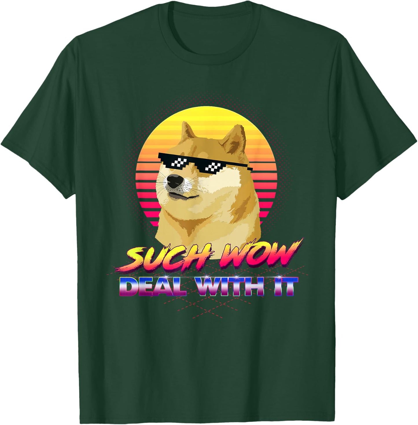 BCT DOGE GIFTS Such Wow Deal With It Doge Internet Meme T-Shirt - T-Shirt | Forest