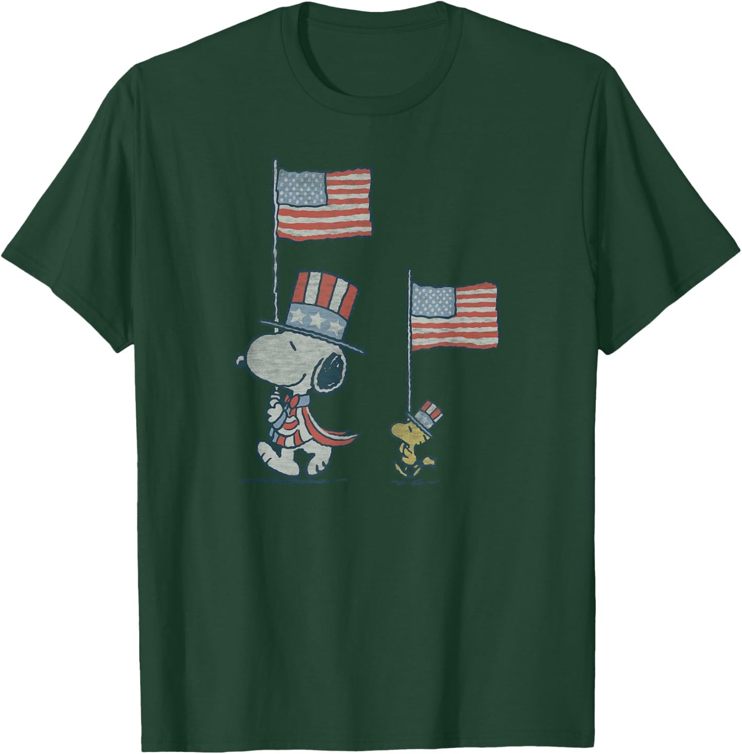 Peanuts Snoopy Woodstock March T-Shirt - T-Shirt | Forest