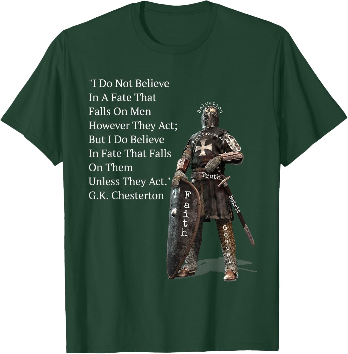 G.K. Chesterton Quote Inspirational Crusade T-Shirt - T-Shirt | Forest