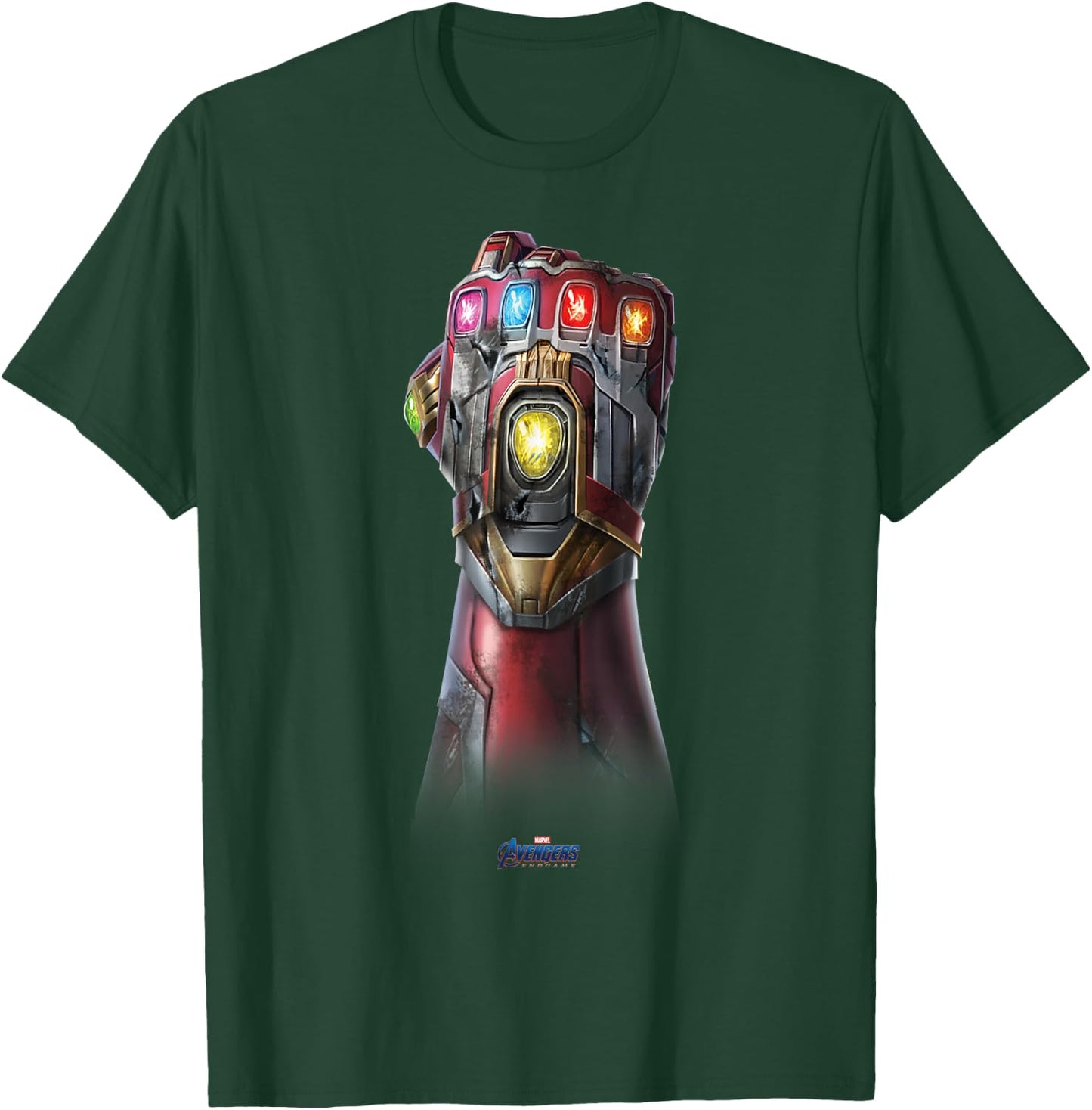 Marvel Avengers Endgame Infinity Stone Gauntlet Color Logo T-Shirt - T-Shirt | Forest