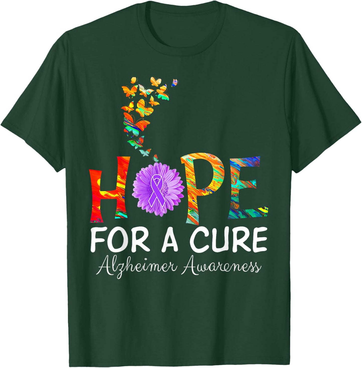 Alzheimer's awareness shirt Hope for a Cure classic Gift T-Shirt - T-Shirt | Forest