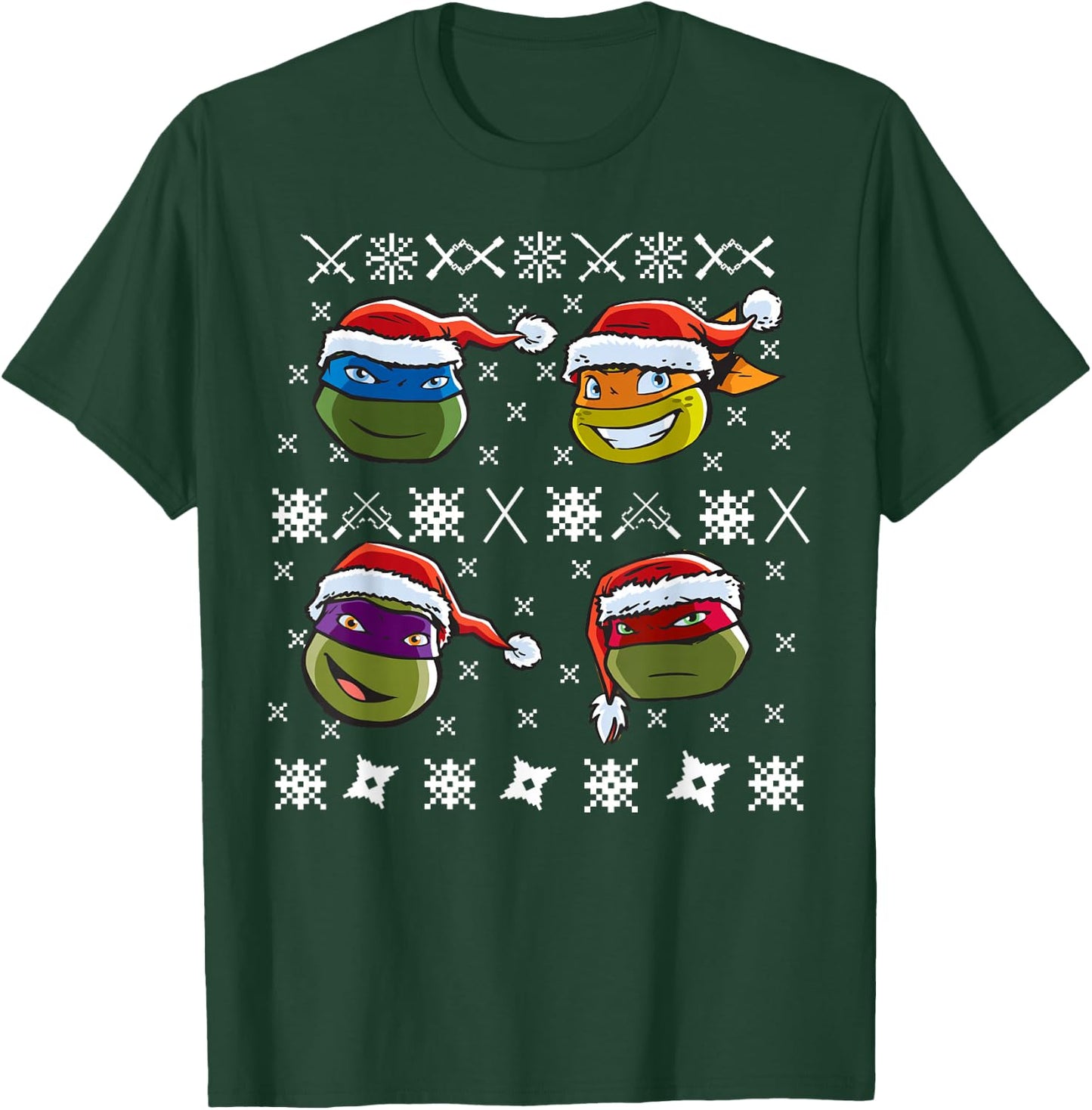 Teenage Mutant Ninja Turtles Christmas Sweater T-Shirt - T-Shirt | Forest