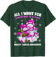 All I Want for Christmas is A Cure - Breast Cancer Awareness T-Shirt - T-Shirt | Forest