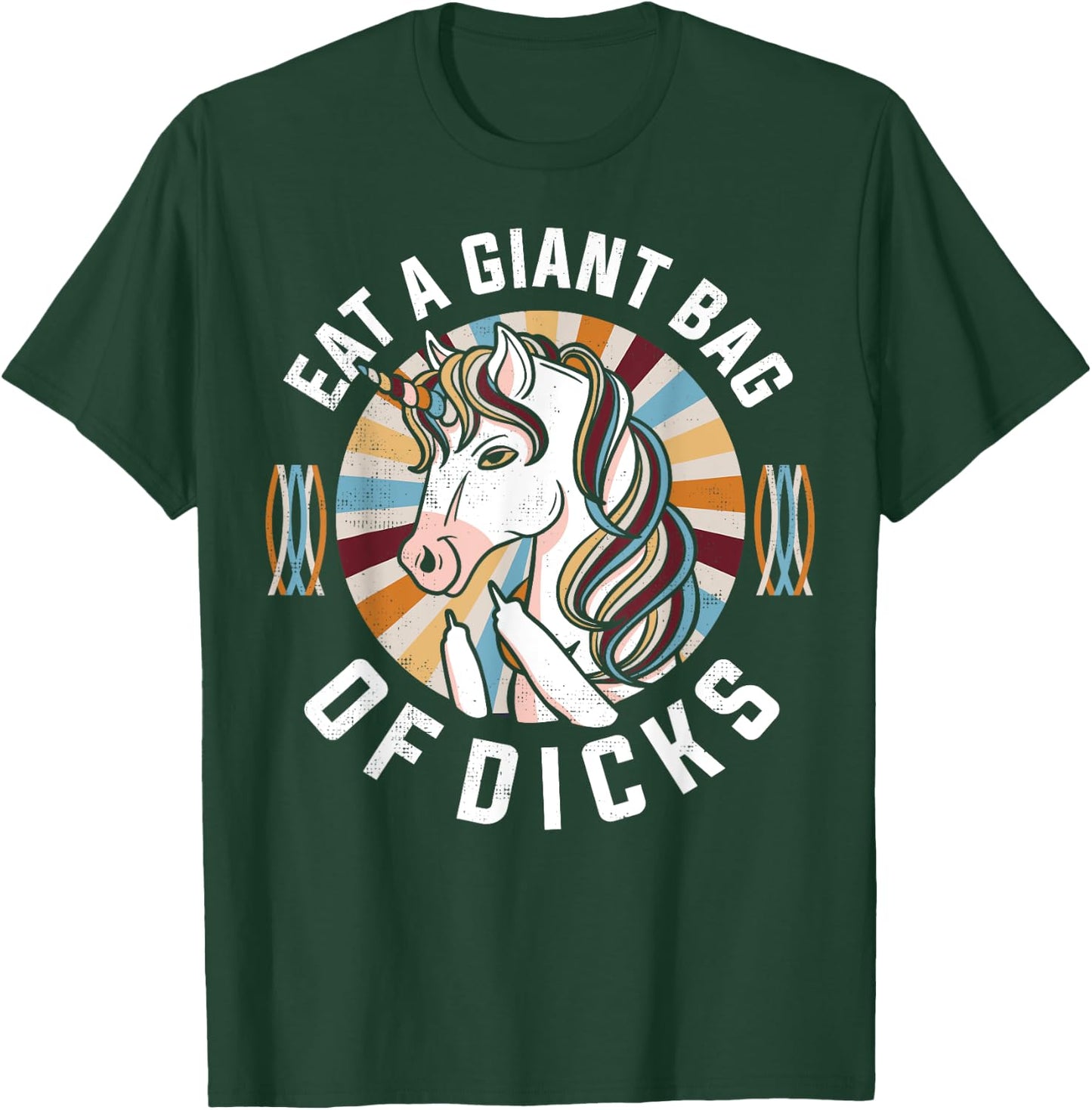 Funny Unicorn - Eat A Bag Of Dicks Joke T-Shirt - T-Shirt | Forest