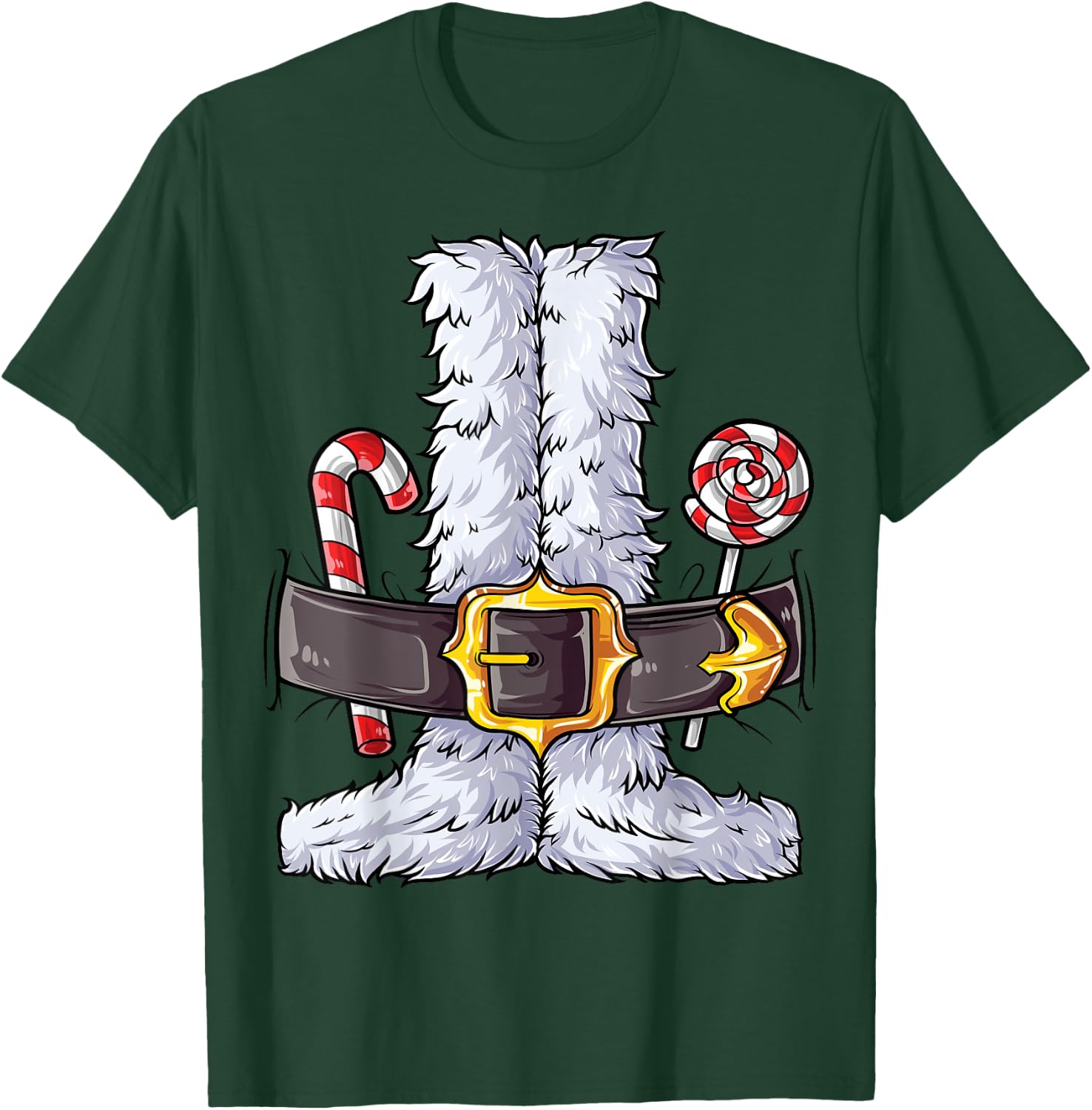 Santa Claus Costume Christmas Boys Kids Men Xmas Holiday T-Shirt - T-Shirt | Forest