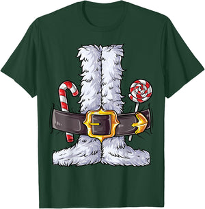 Santa Claus Costume Christmas Boys Kids Men Xmas Holiday T-Shirt - T-Shirt | Forest