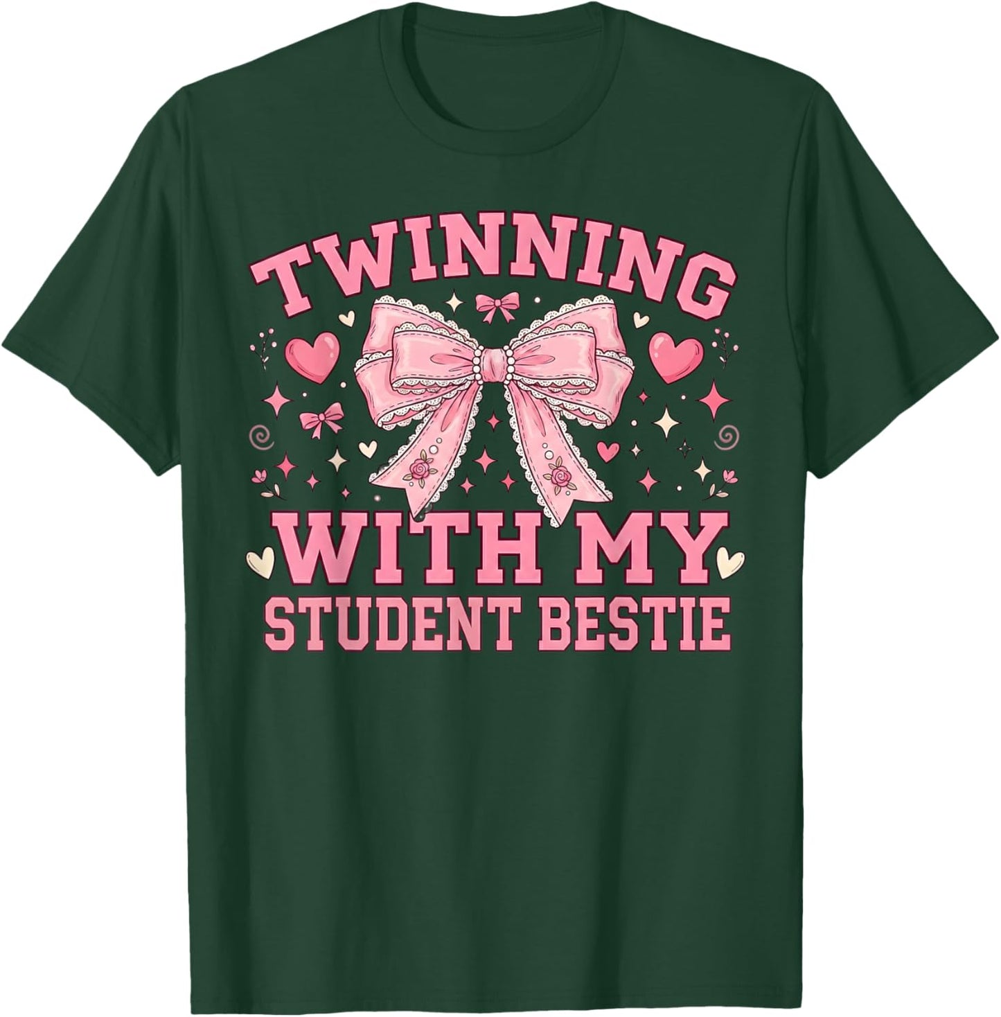 Twin Day Spirit Week Twinning with My Student Matching Girls T-Shirt - T-Shirt | Forest