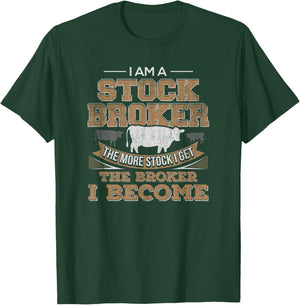 Cattle Rancher Funny Cow Shirt Stockbroker Cattleman Farmer T-Shirt - T-Shirt | Forest