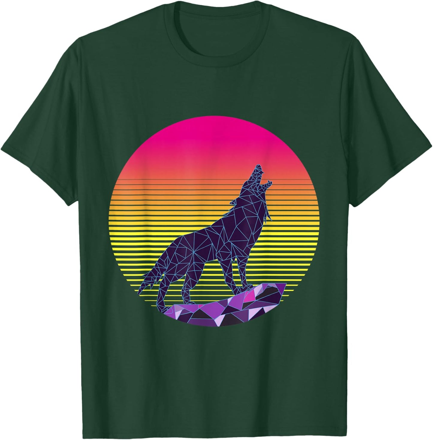 Wolf Shirt, 80s , Retro Vintage Shirt T-Shirt - T-Shirt | Forest