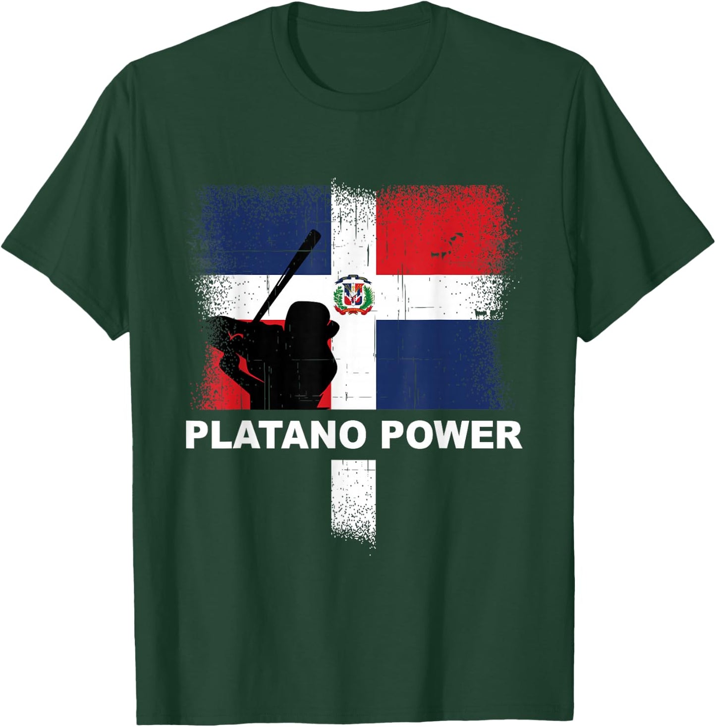 Dominican Republic Baseball Team Support Distress Shirt T-Shirt - T-Shirt | Forest