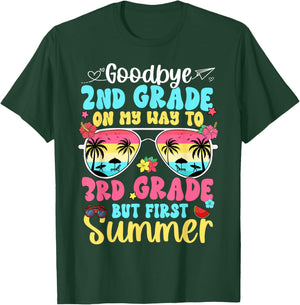 Good Bye 2nd Grade On My Way to 3rd Grade Boy Girl Student T-Shirt - T-Shirt | Forest