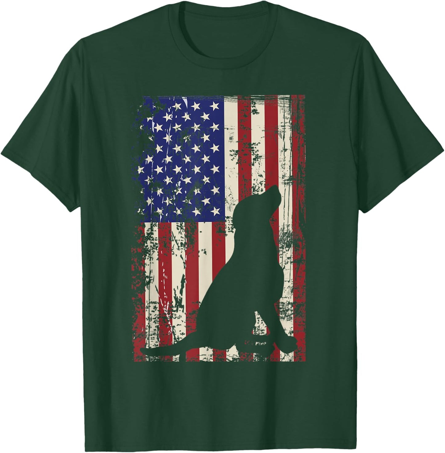 Patriotic Labrador 4th of July American Flag T-Shirt - T-Shirt | Forest