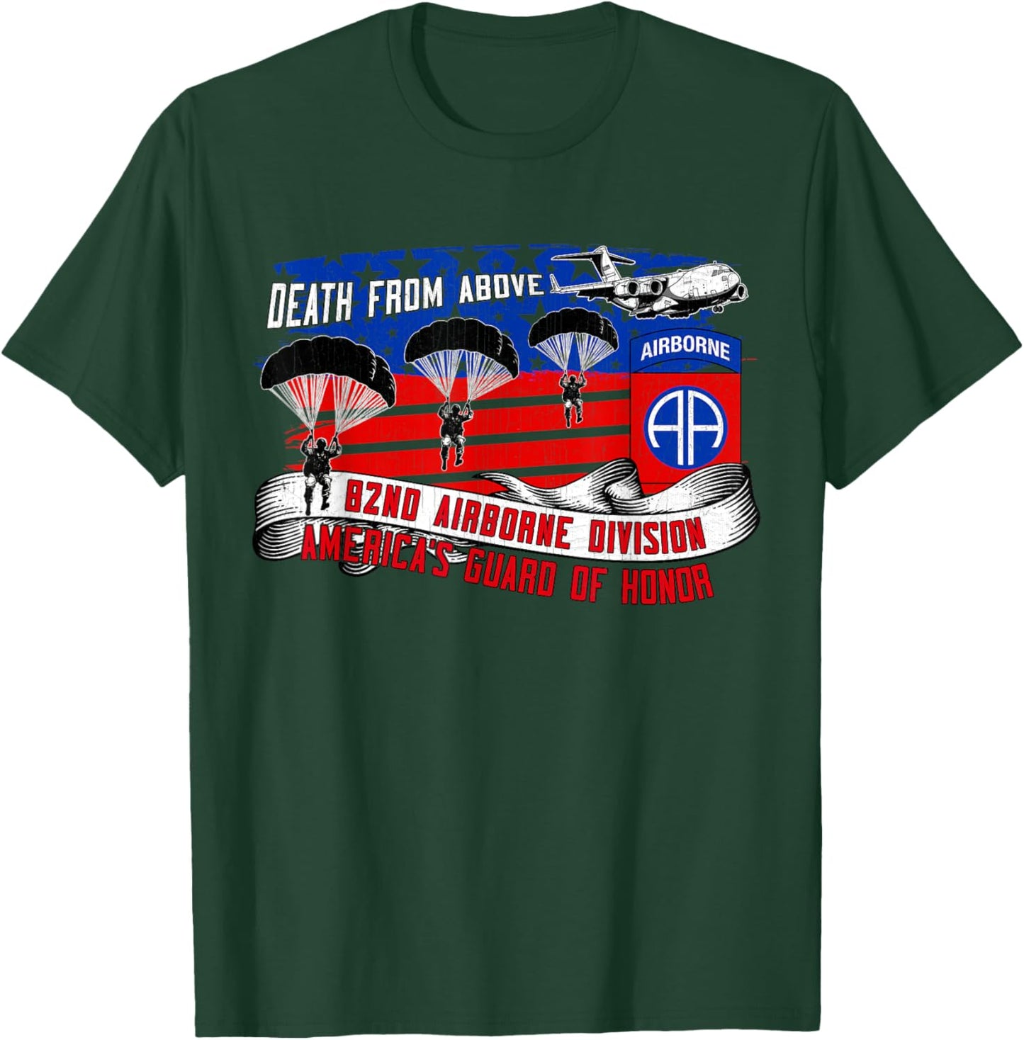 82nd Airborne Division Paratrooper Veteran Fort Bragg Gifts T-Shirt - T-Shirt | Forest