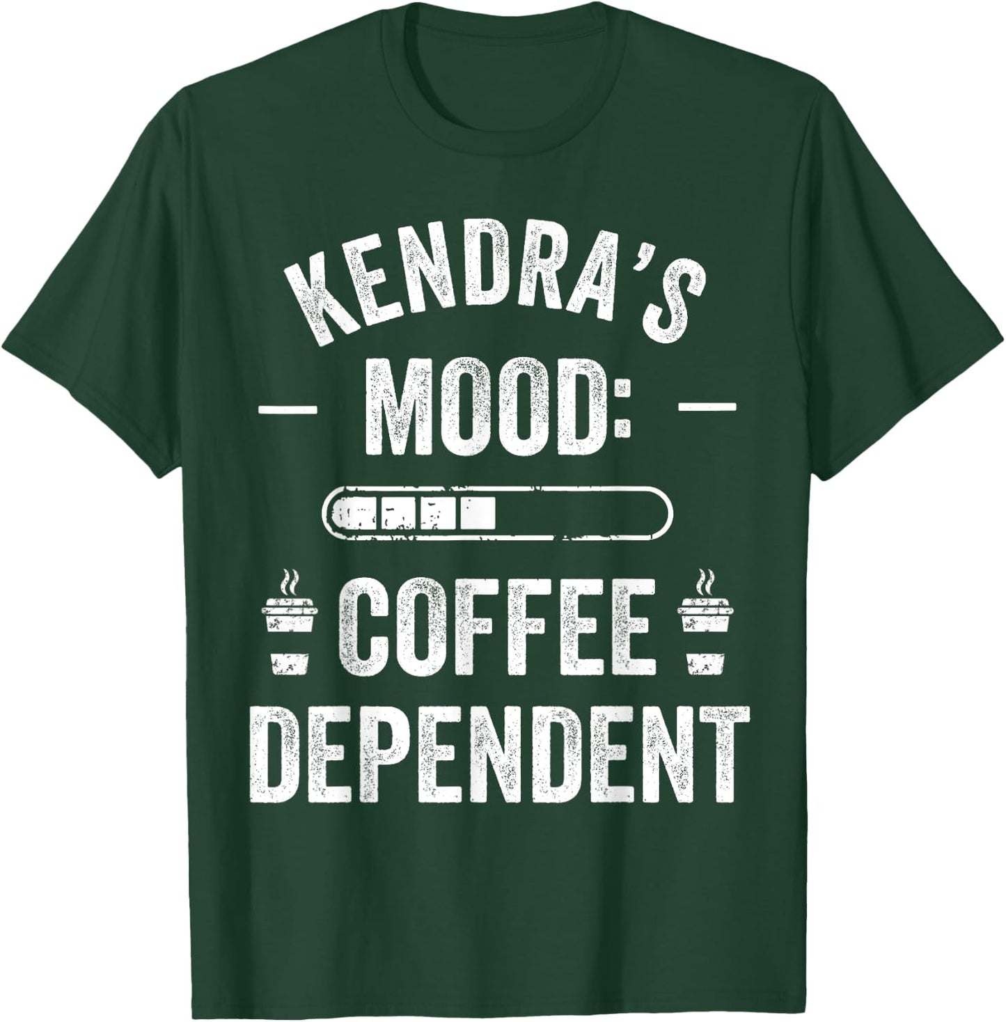 KENDRA Personalized Cute Coffee Girls KENDRA Name T-Shirt - T-Shirt | Forest