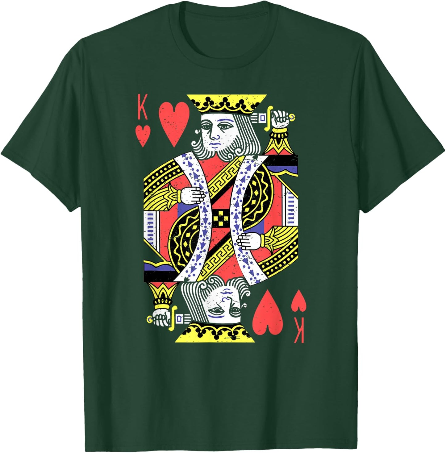 King of Hearts Playing Card Halloween Costume Valentines Men T-Shirt - T-Shirt | Forest