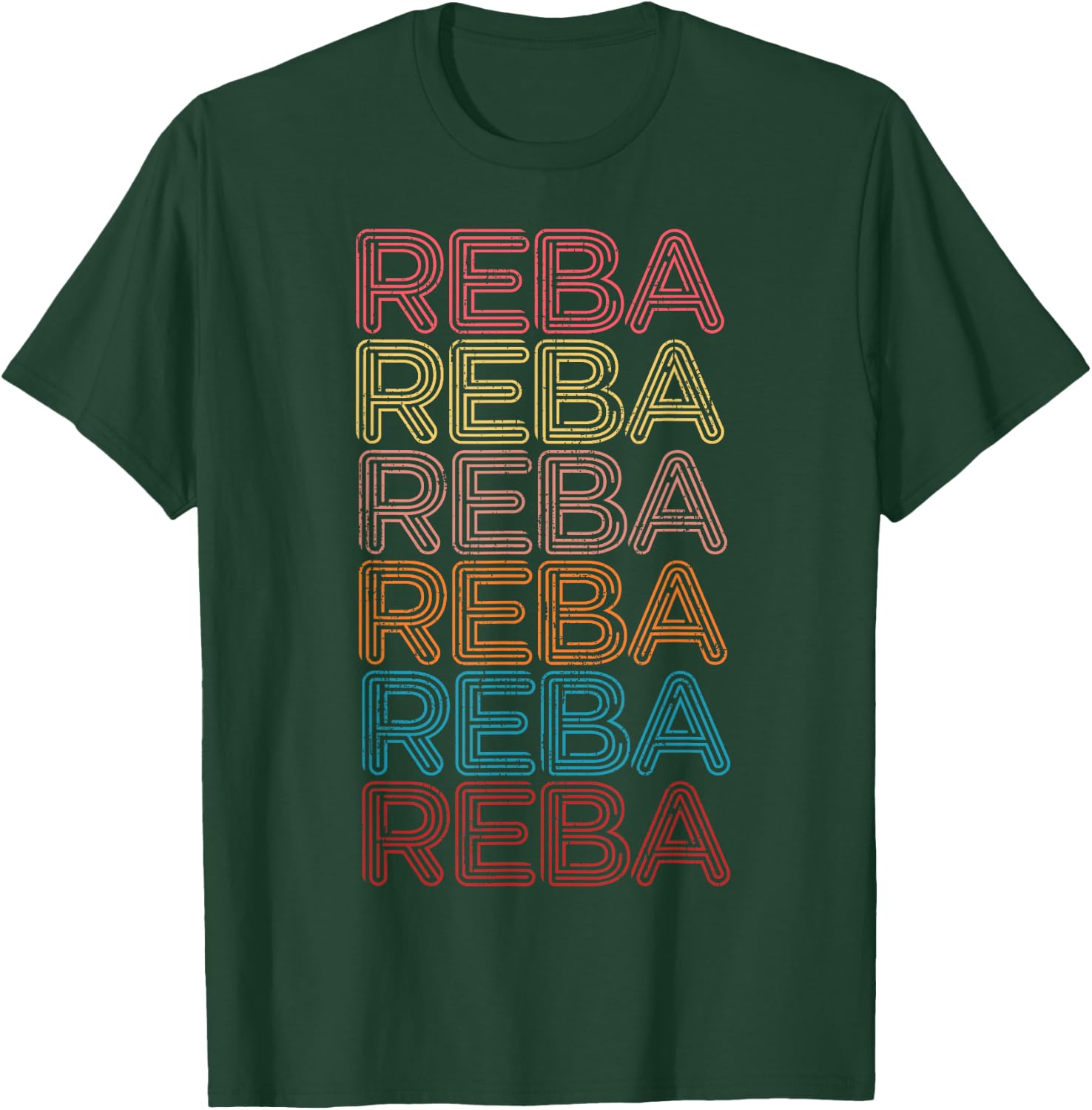 Vintage Reba Name Retro Style 70s 80s First Women T-Shirt - T-Shirt | Forest