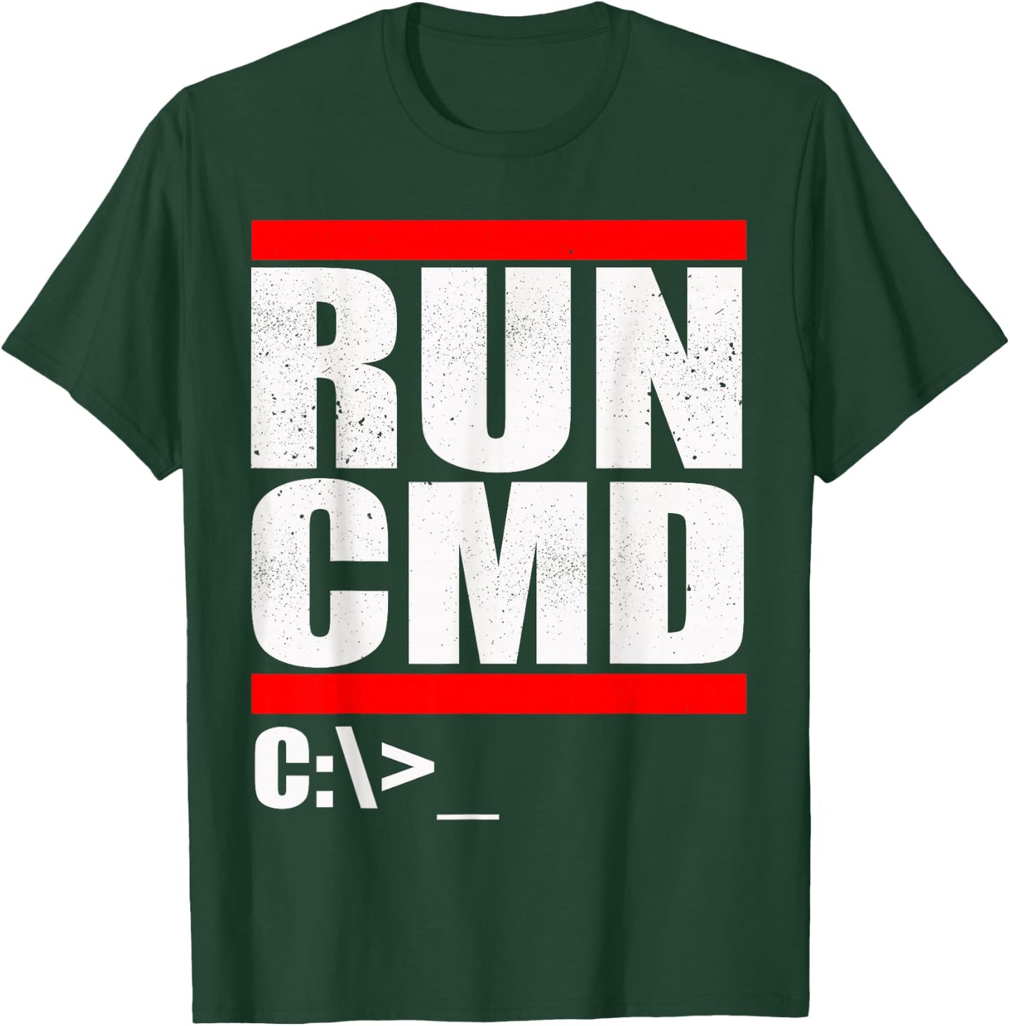 Run CMD Computer Nerd T Shirt T-Shirt - T-Shirt | Forest