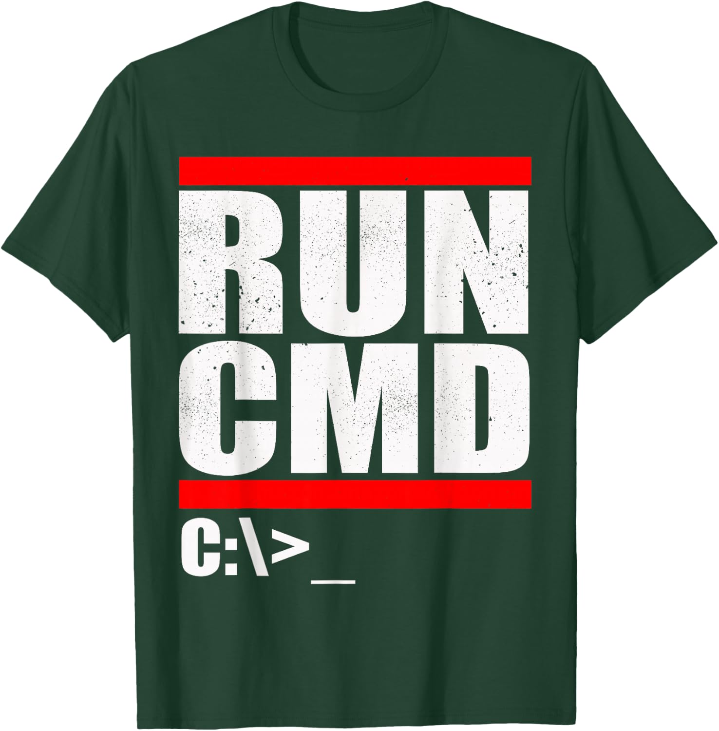 Run CMD Computer Nerd T Shirt T-Shirt - T-Shirt | Forest