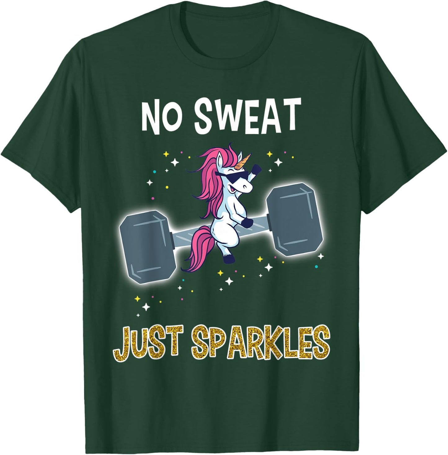Unicorn Dumbbell Shirt Funny Unicorn Workout Gift T-Shirt - T-Shirt | Forest