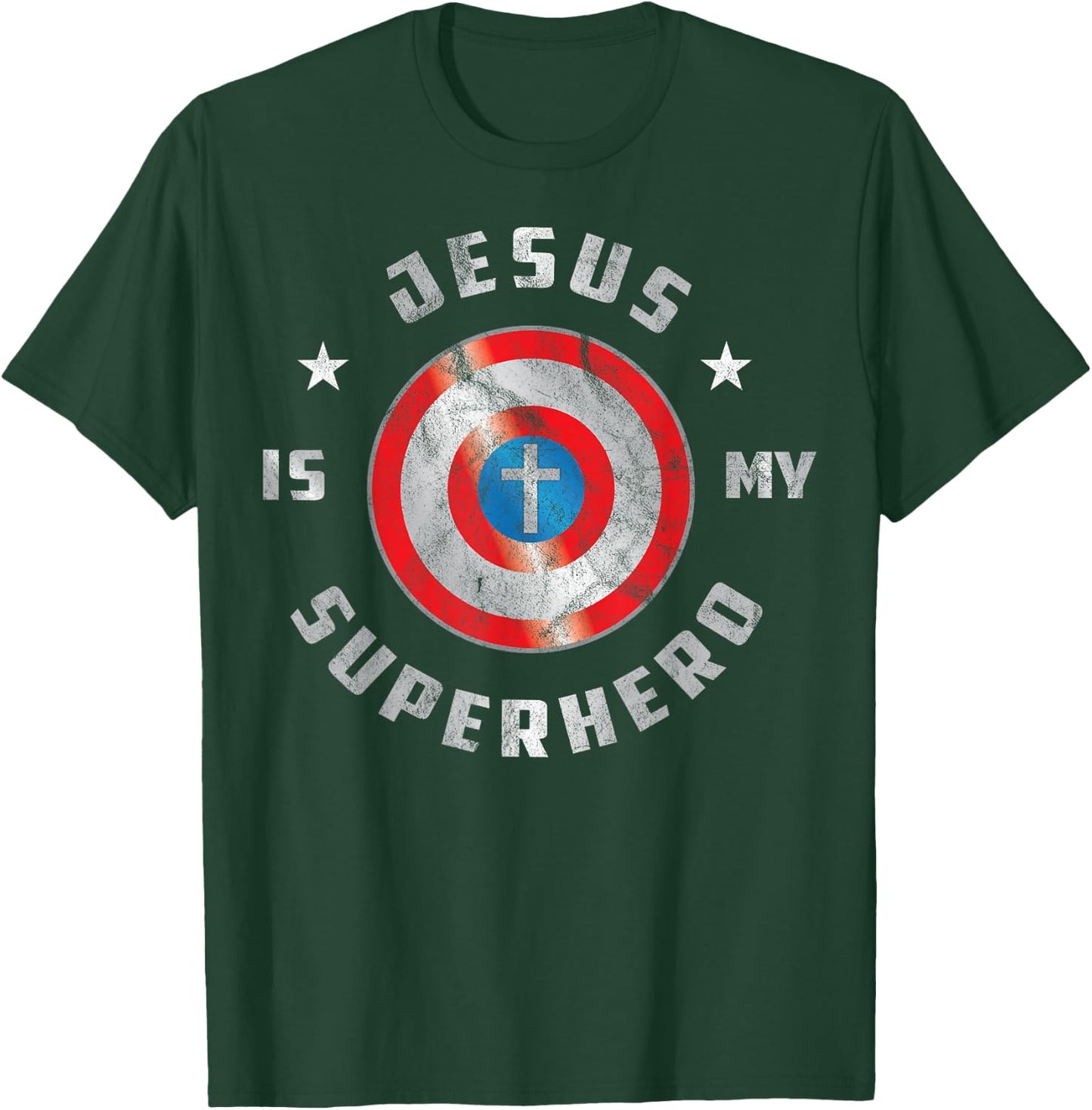 Jesus is My Superhero Fun Christian Religious T-Shirt - T-Shirt | Forest