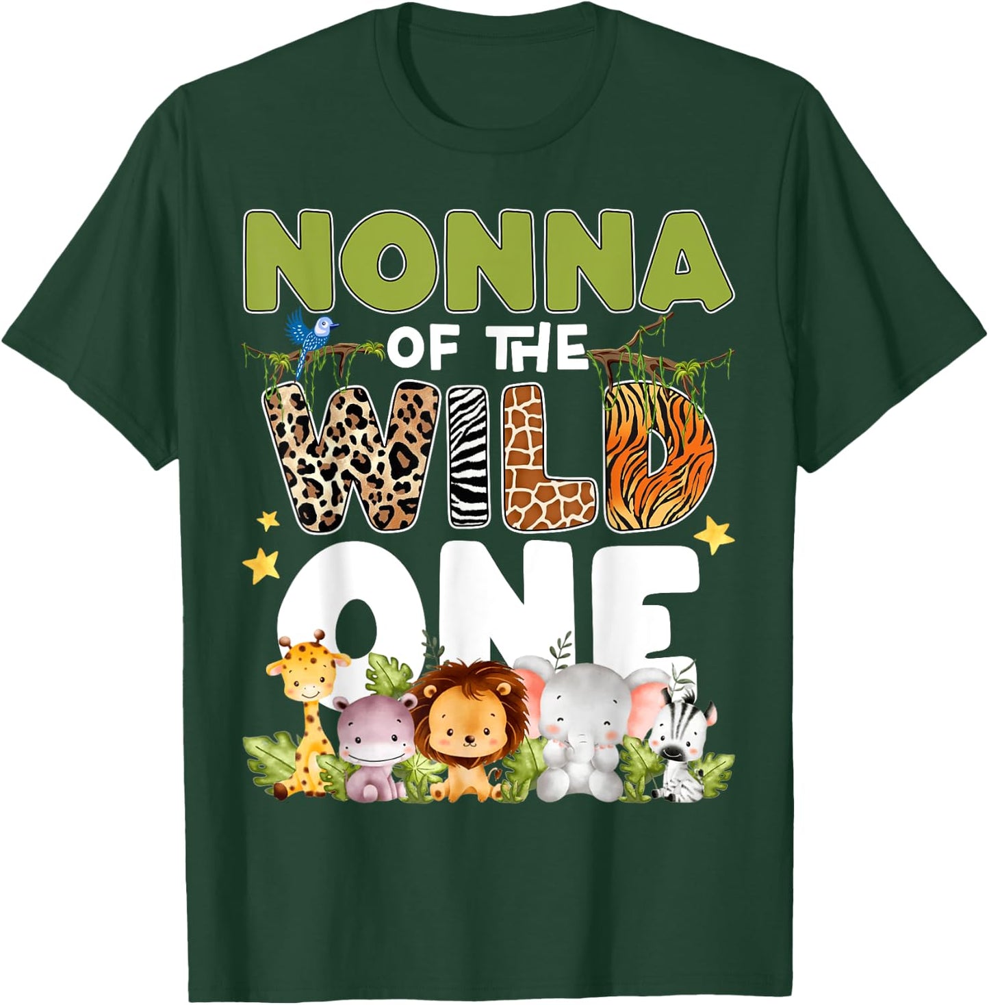 Nonna Of The Wild One 1st Birthday Safari Family Matching T-Shirt - T-Shirt | Forest