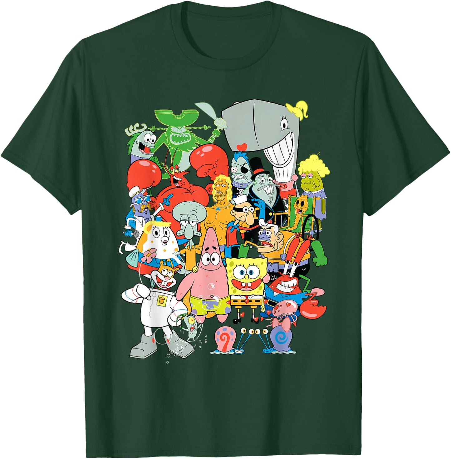 Spongebob Squarepants Cast of Characters T-Shirt - T-Shirt | Forest