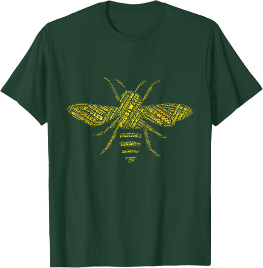 Manchester Bee made up of every place in Greater Manchester T-Shirt - T-Shirt | Forest