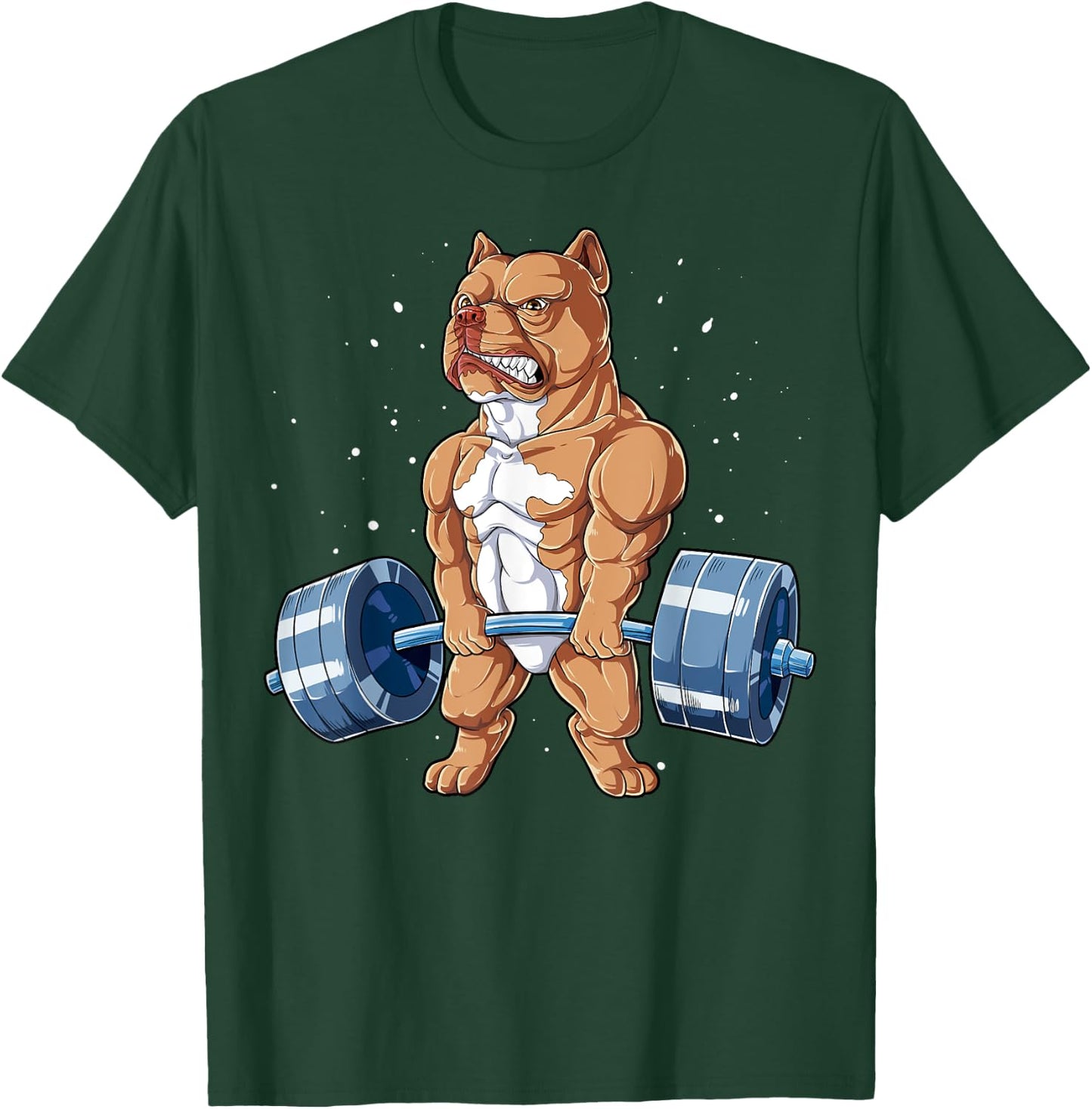 Pit Bull Weightlifting Funny Deadlift Men Fitness Gym Gifts T-Shirt - T-Shirt | Forest