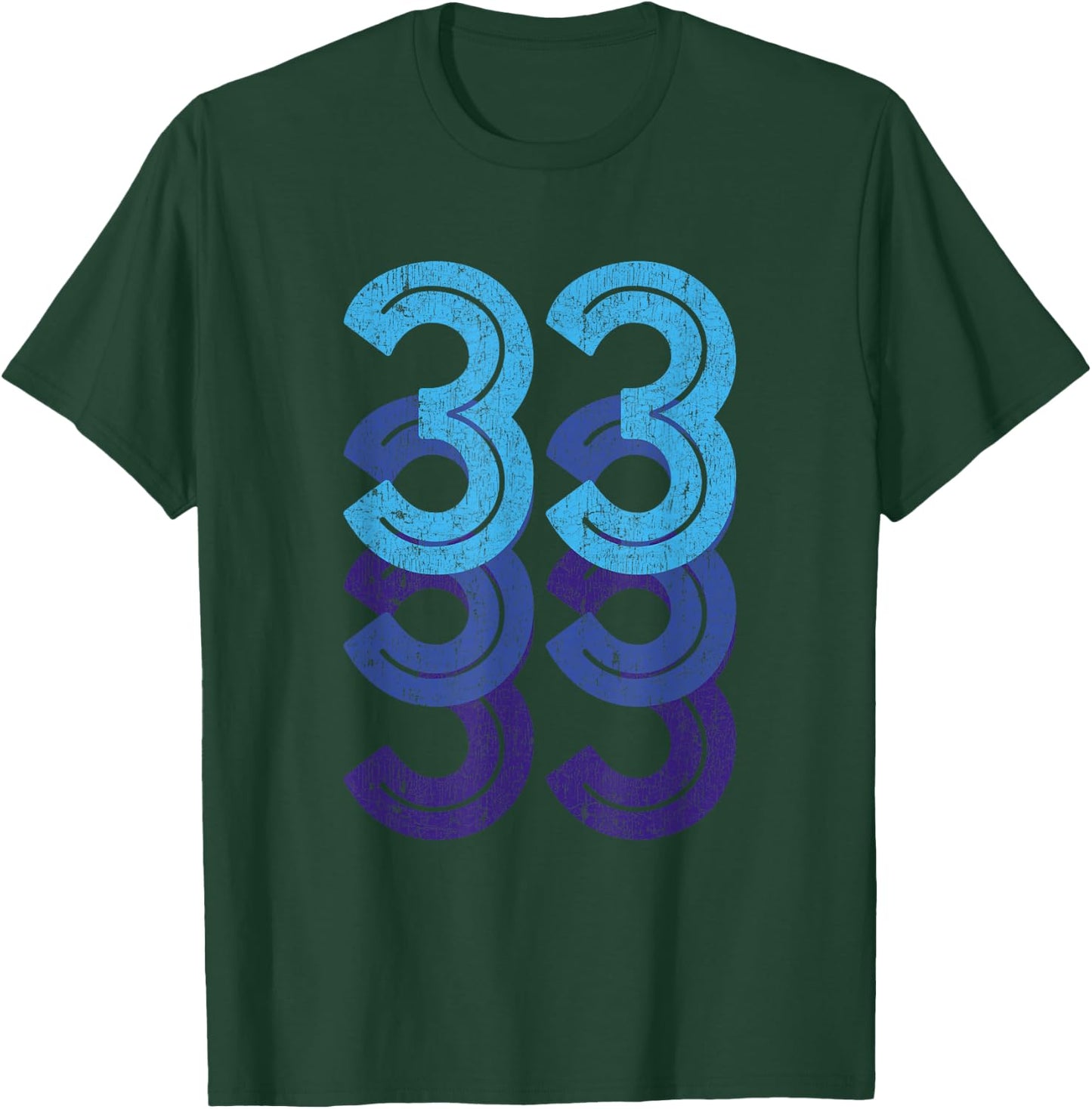 33 T Shirt 33rd Birthday Gift Sports Team Year Age T-Shirt - T-Shirt | Forest