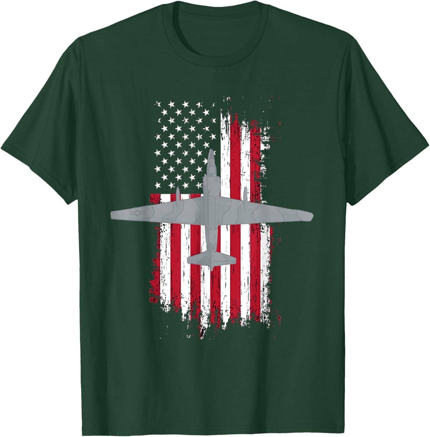 U-2 Dragon Lady Spy Plane American Flag Military Shirt T-Shirt - T-Shirt | Forest