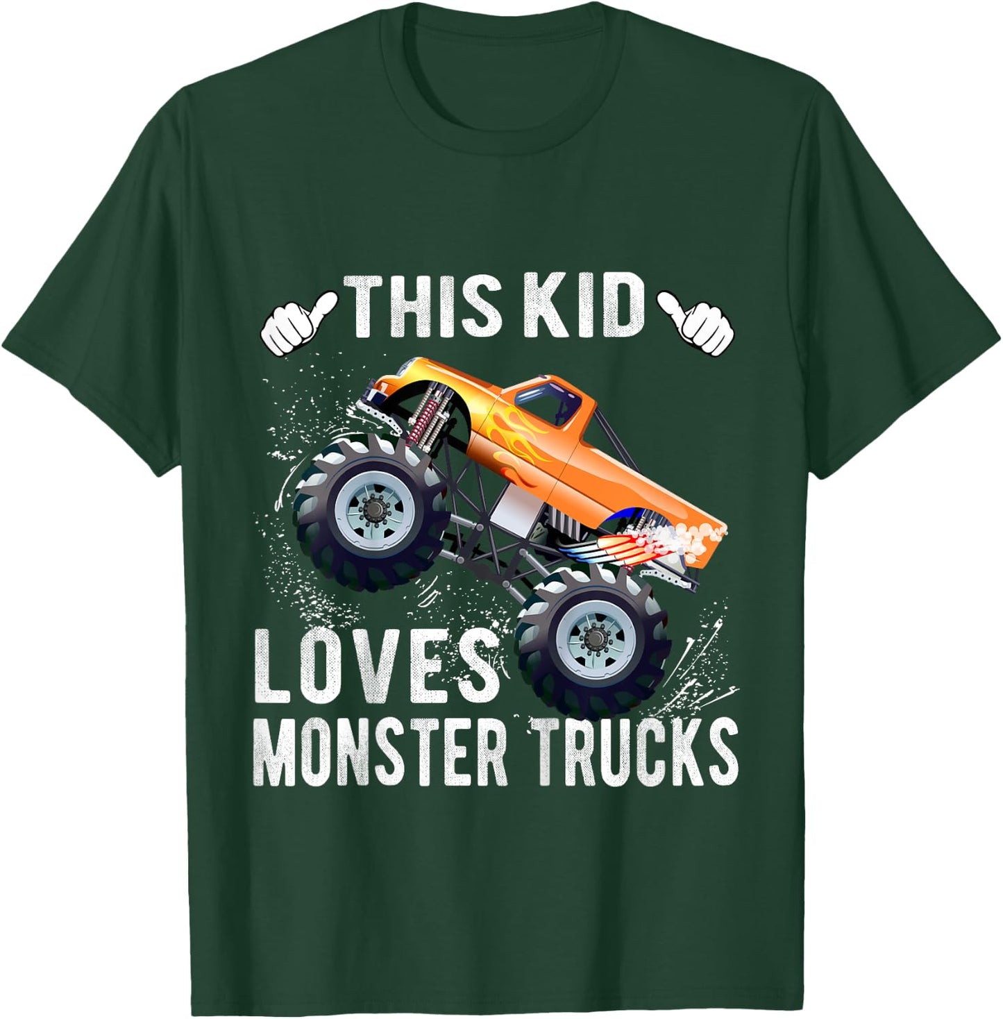 This Kid Loves Monster Trucks Boys and Girls Gift T-Shirt - T-Shirt | Forest