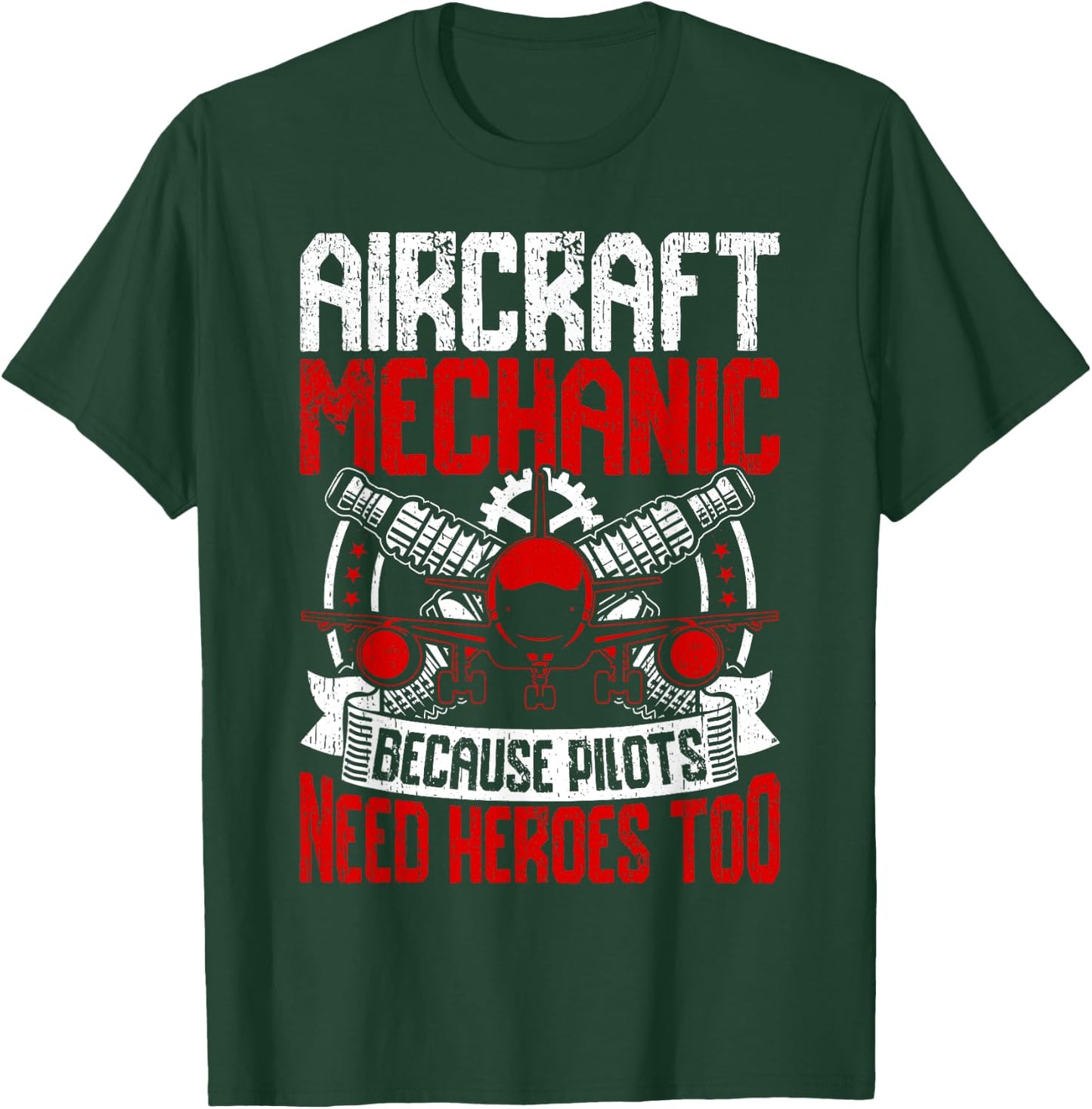Funny Aircraft Mechanic Men Women Aviation Mechanic T-Shirt - T-Shirt | Forest