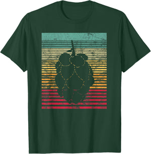 Craft Beer Retro Vintage Hops Leaf Beer Brewing 80's Style T-Shirt - T-Shirt | Forest
