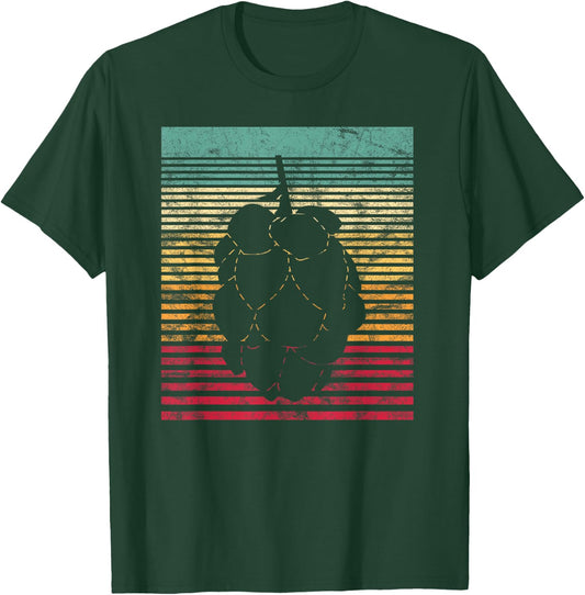 Craft Beer Retro Vintage Hops Leaf Beer Brewing 80's Style T-Shirt - T-Shirt | Forest