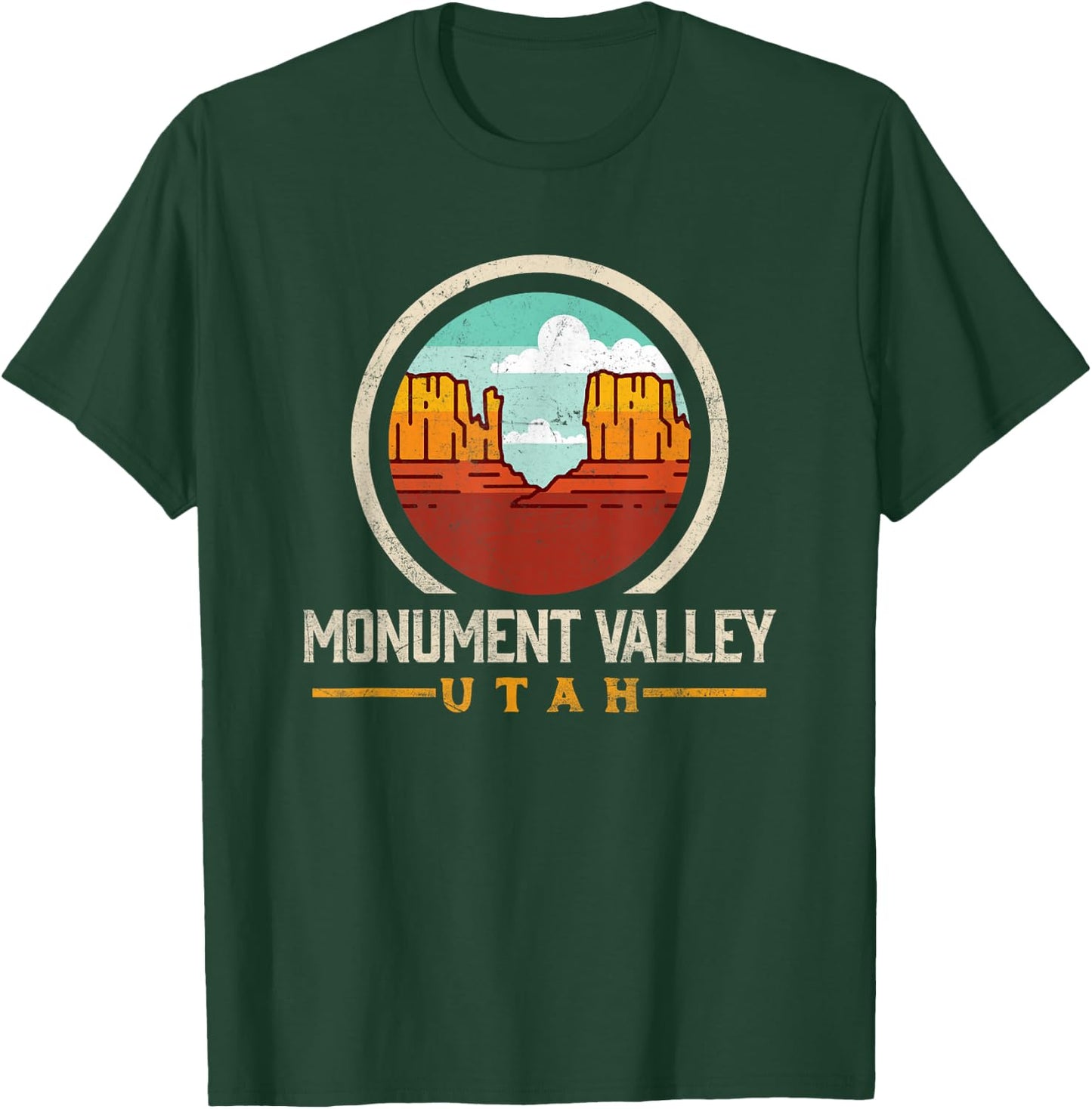 Monument Valley - Classic Vintage Seal Design T-Shirt - T-Shirt | Forest