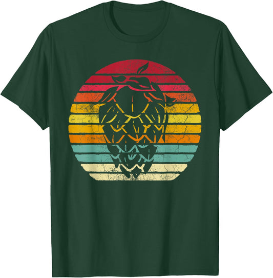Vintage Retro Hops Leaf Beer Brewing IPA Father's Day Gift T-Shirt - T-Shirt | Forest