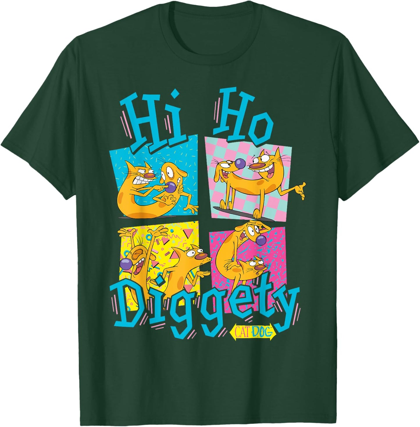 CatDog Hi Ho Diggety Retro Box Up T-Shirt - T-Shirt | Forest