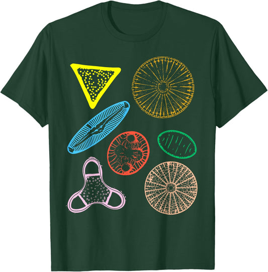 Colorful Diatoms Beautiful Science T-Shirt - T-Shirt | Forest