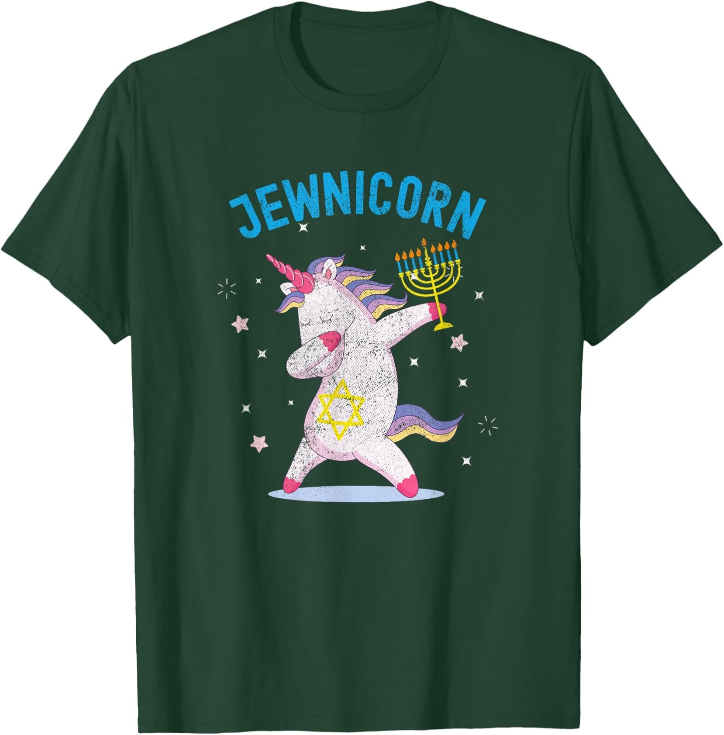 Jewnicorn Unicorn, Funny Happy Hanukkah T-Shirt - T-Shirt | Forest