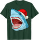Santa Jaws T Shirt Cool Christmas Shark Pun Xmas Party T-Shirt - T-Shirt | Forest