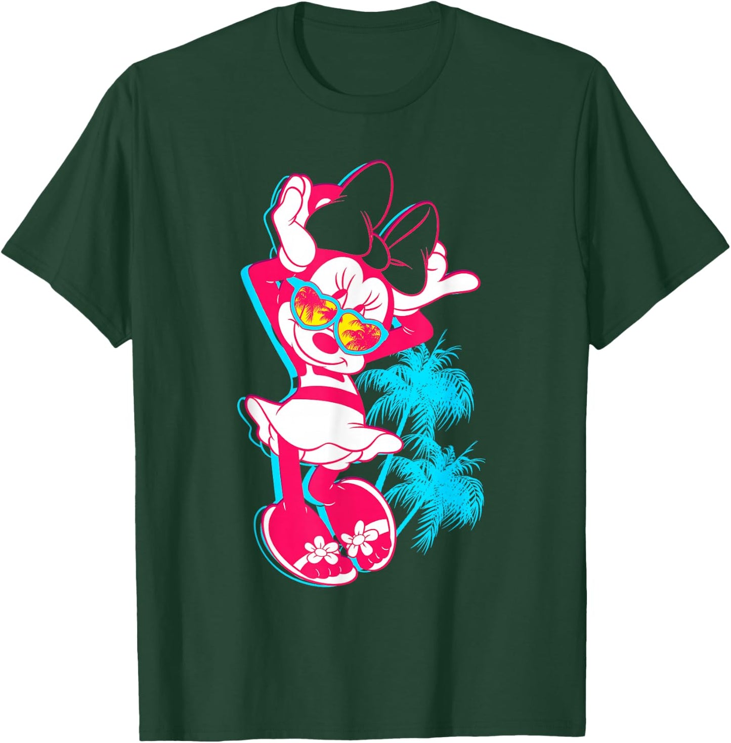 Disney - Neon Minnie Mouse Hollywood T-Shirt - T-Shirt | Forest