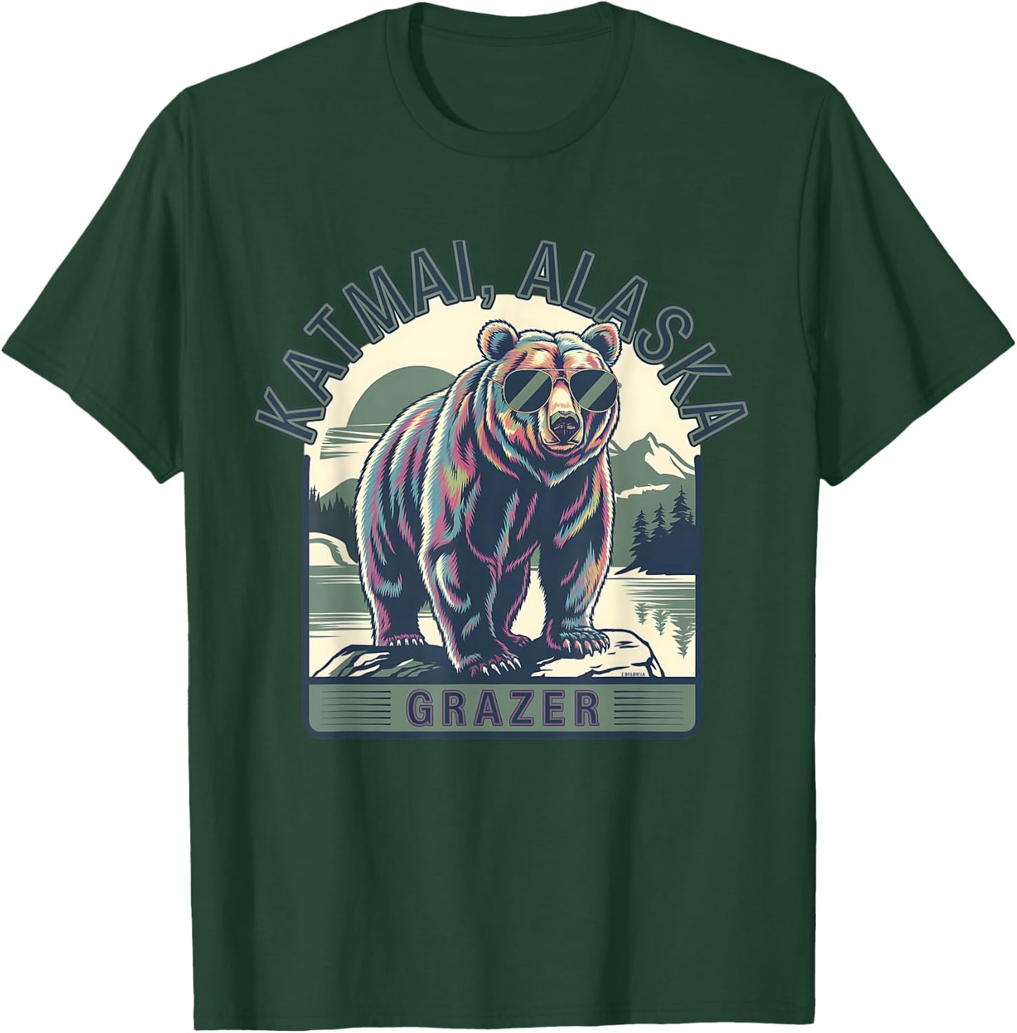 Katmai Alaska Grazer Vintage Fat Bear Week 2025 T-Shirt - T-Shirt | Forest