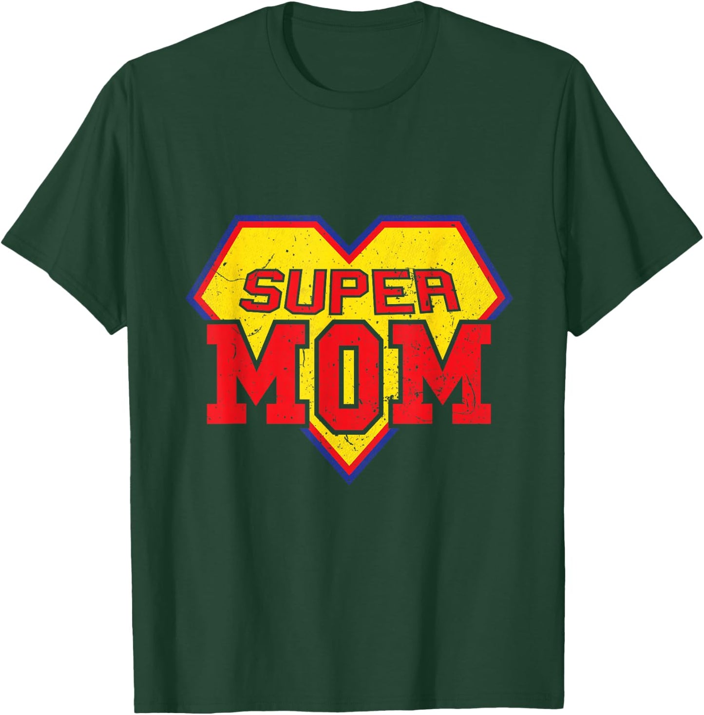 Super Mom Superhero Mother's Day Mother Mum Mummy Hero Mami T-Shirt - T-Shirt | Forest